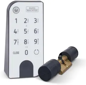 BURG-WÄCHTER Elektronisches Türschloss secuENTRY für Haustüren, Bedienung mit Zahlencode, App oder Funkschlüssel, Inkl. Zylinder, Entry Home 2.0