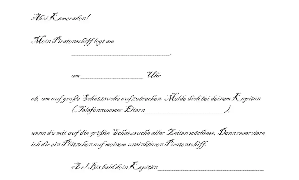 Vorlage Einladung zu einer Piratenparty Detektiv-Report - Vorlage Einladung zu einer Piratenparty