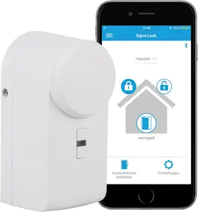 eqiva Bluetooth Smart Türschlossantrieb, Weiß, 142950A0, 5.6 x 5.2 x 11.4 cm