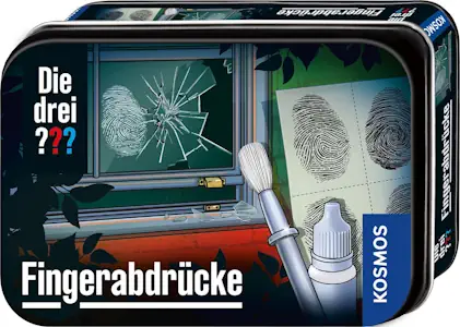 Die drei ??? Fingerabdrücke von KOSMOS, 632335, Detektiv Gadget, spannendes Detektiv-Spielzeug Set für Kinder ab 8 Jahre, Geschenk für Geburtstag, Mitbringsel, Schwarz