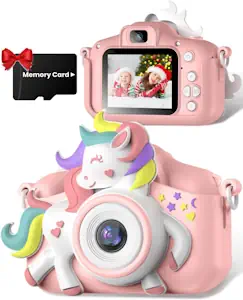 Gofunly Kinderkamera Digitalkamera mit 2,0-Zoll-Bildschirm & Karte 