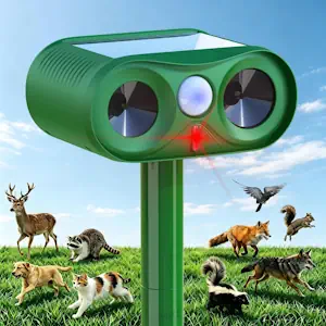 Katzenschreck Ultraschall 2026 Upgrade, Solar Tiervertreiber, PIR-Bewegungssensor, Katzenabwehr für Garten, Marderschreck für Katzen, Hunde, Vöel, Mäse, Marder