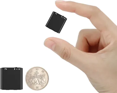 Mini Diktiergerät mit eingebautem Magnet, 16G Ultradünn nur 0,95cm, Sprachaktivierung & DSP-Rauschunterdrückung, One-Touch-Aufnahme, Tragbares Aufnahmegerät für Meetings 