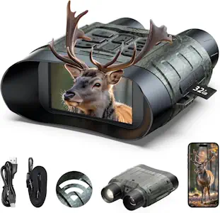 Nachtsichtgerät mit WLAN, 112MP 4K Digitales Infrarot Nachtsichtgerät 12X Zoom 450m Reichweite, 5000mAh Akku 16h Laufzeit, 32GB Speicherkarte, WLAN App Live-Ansicht für Jagd, Camping, Sicherheit