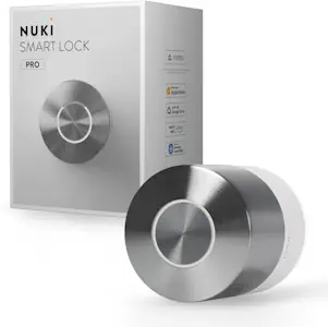 Nuki Smart Lock Pro mit Bluetooth, WLAN & Matter, für mühelose Integration ins Smart Home, elektronisches Türschloss ermöglicht Tür aus der Ferne zu sperren, einfach zum Nachrüsten ohne Zylindertausch