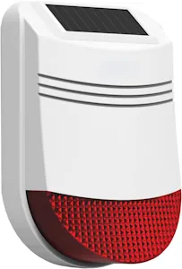 Safe2Home® Solar Funk Außensirene / Außenalarm für Funk Alarmanlage Safe2Home Serie SP110 / SP210 / Basic - LTE Alarmsytem - mit Repeater Funktion